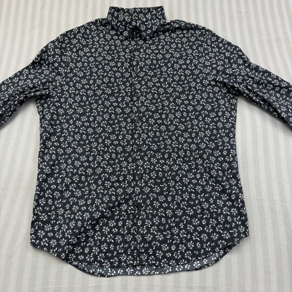 Express Other - Express 1MX Fitted Dress‎ Shirt Men's Size Large Long Sleeve Button Down